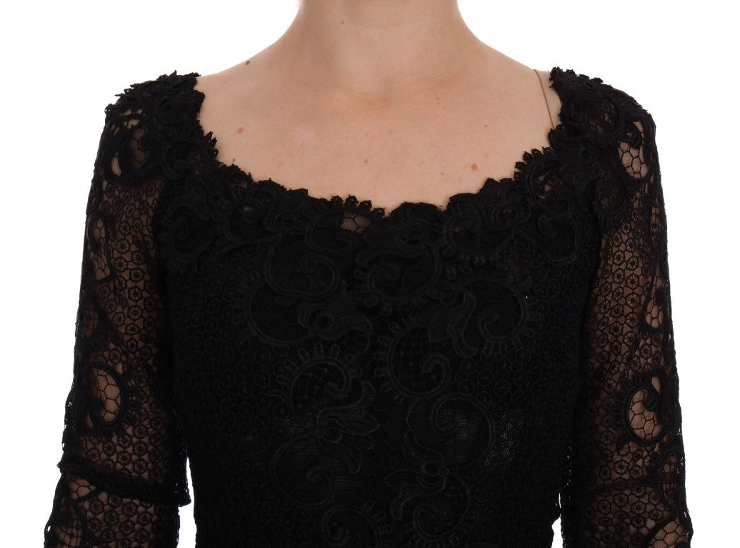 - Elegant Full Length Black Sheath Maxi Dress