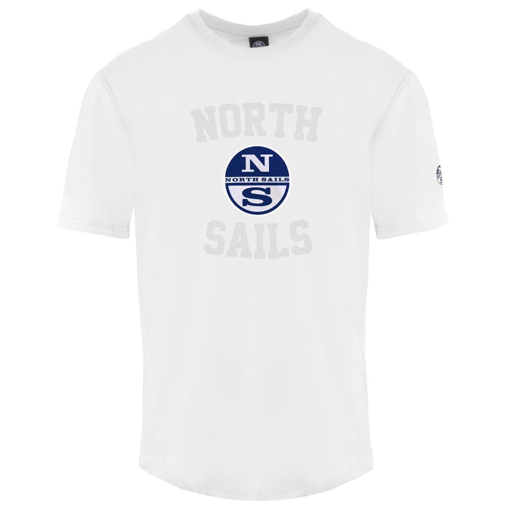 - White Cotton Men T-Shirt