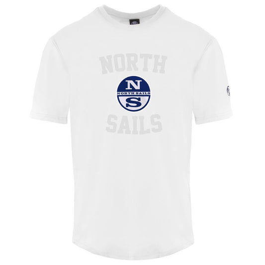 - White Cotton Men T-Shirt