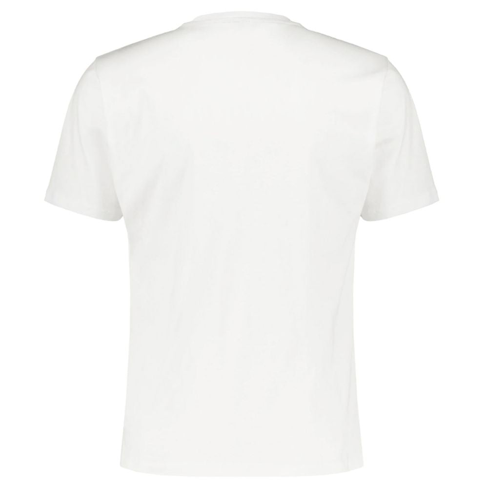 - White Cotton Men T-Shirt