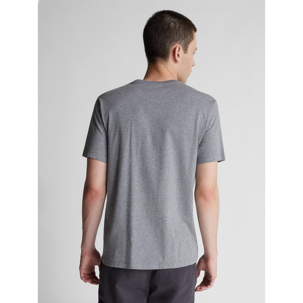 - Gray Cotton Men T-Shirt