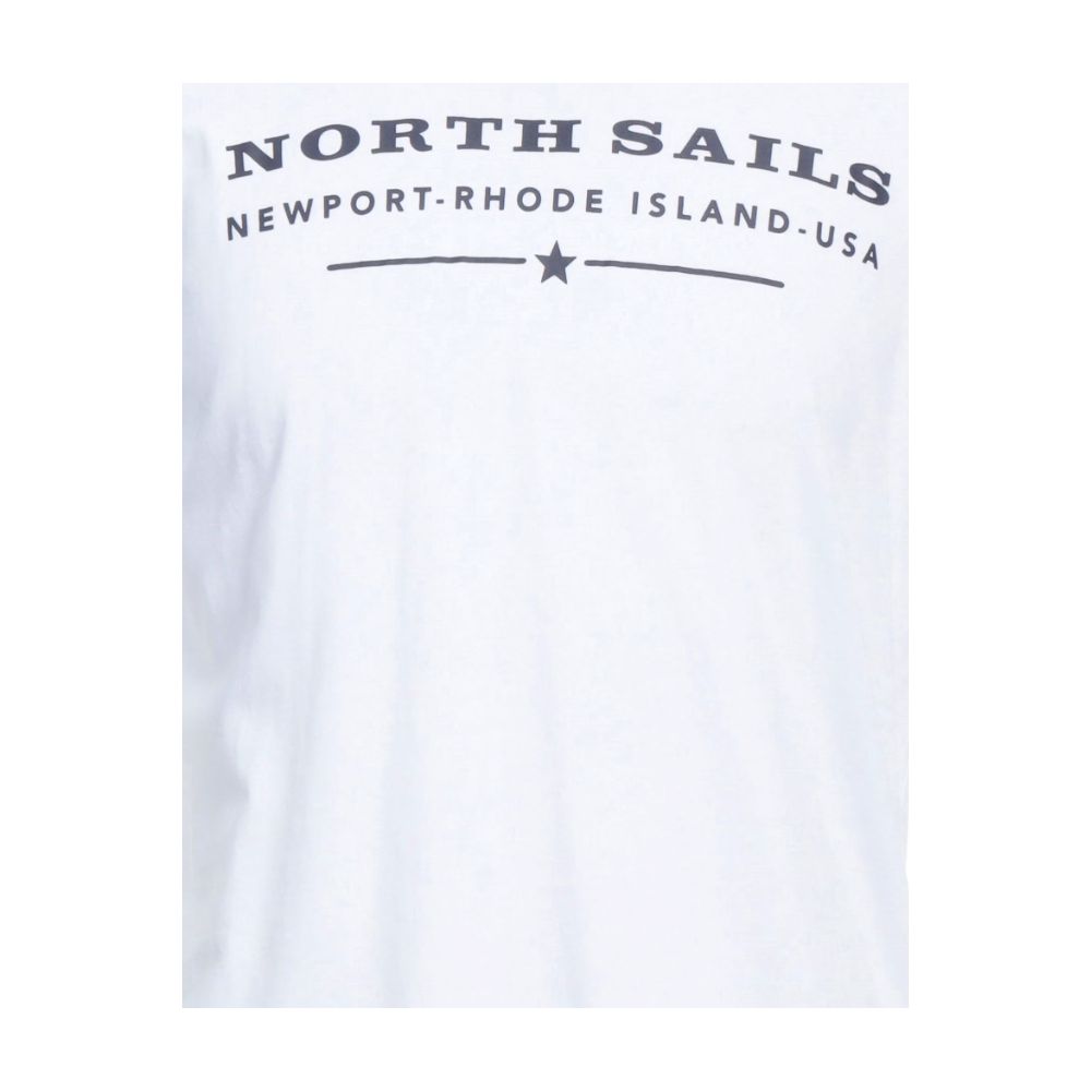 - Elegant White Cotton Tee with Chest Print