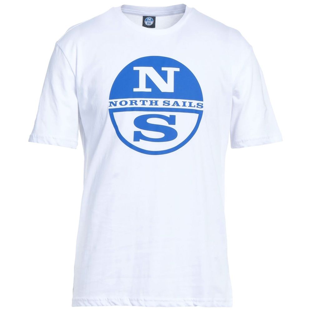 - Crisp White Logo Cotton T-Shirt