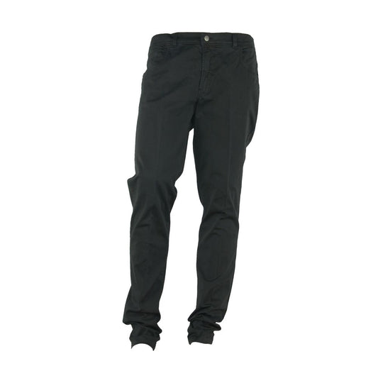 - Elegant Summer Black Cotton Trousers