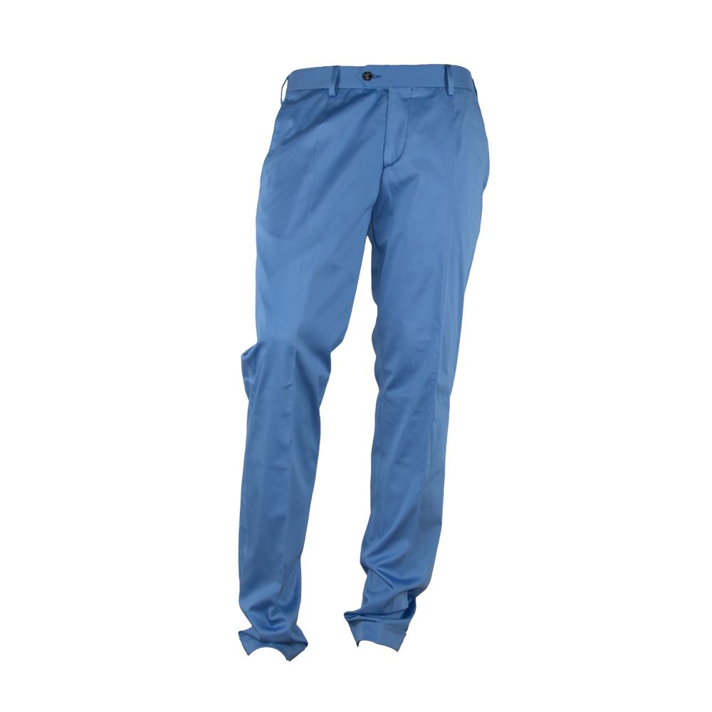 - Elegant Light Blue Italian Summer Trousers