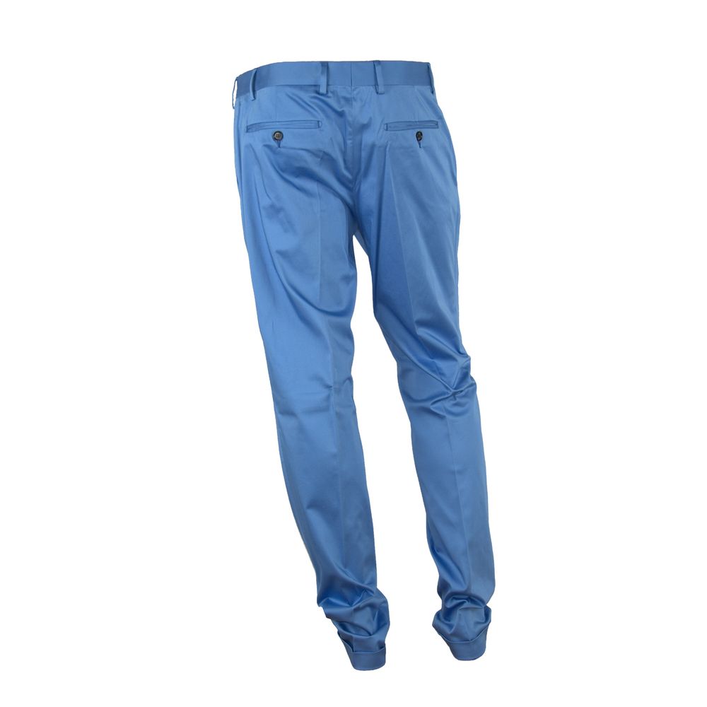 - Elegant Light Blue Italian Summer Trousers