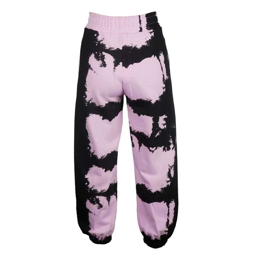 Comme Des Fuckdown Black & Pink Tie Dye Print Cotton Tracksuit Bottoms