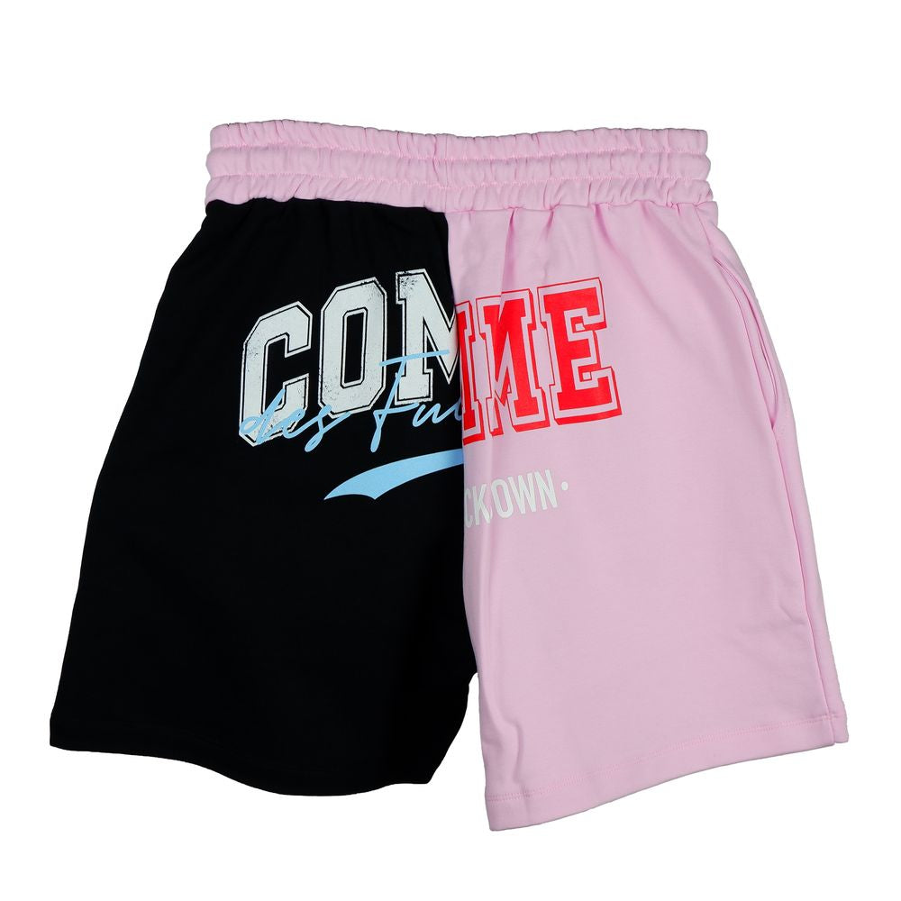 Chic Two-Tone Graphic Shorts by Comme Des Fuckdown