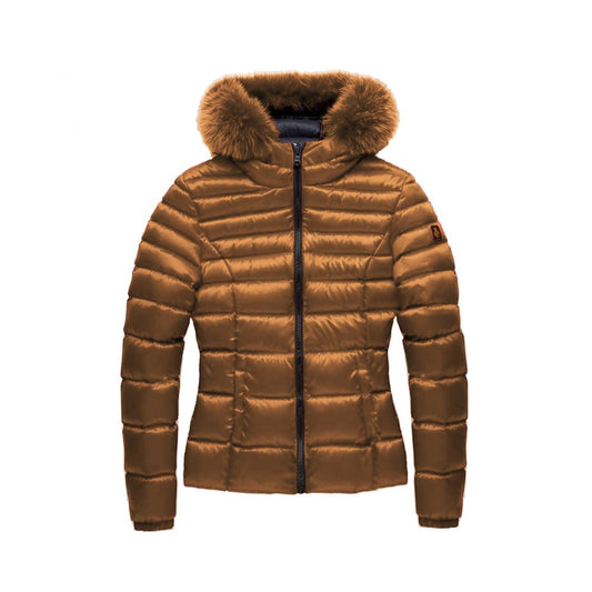RefrigiWear Women's Short Down Jacket – Brown