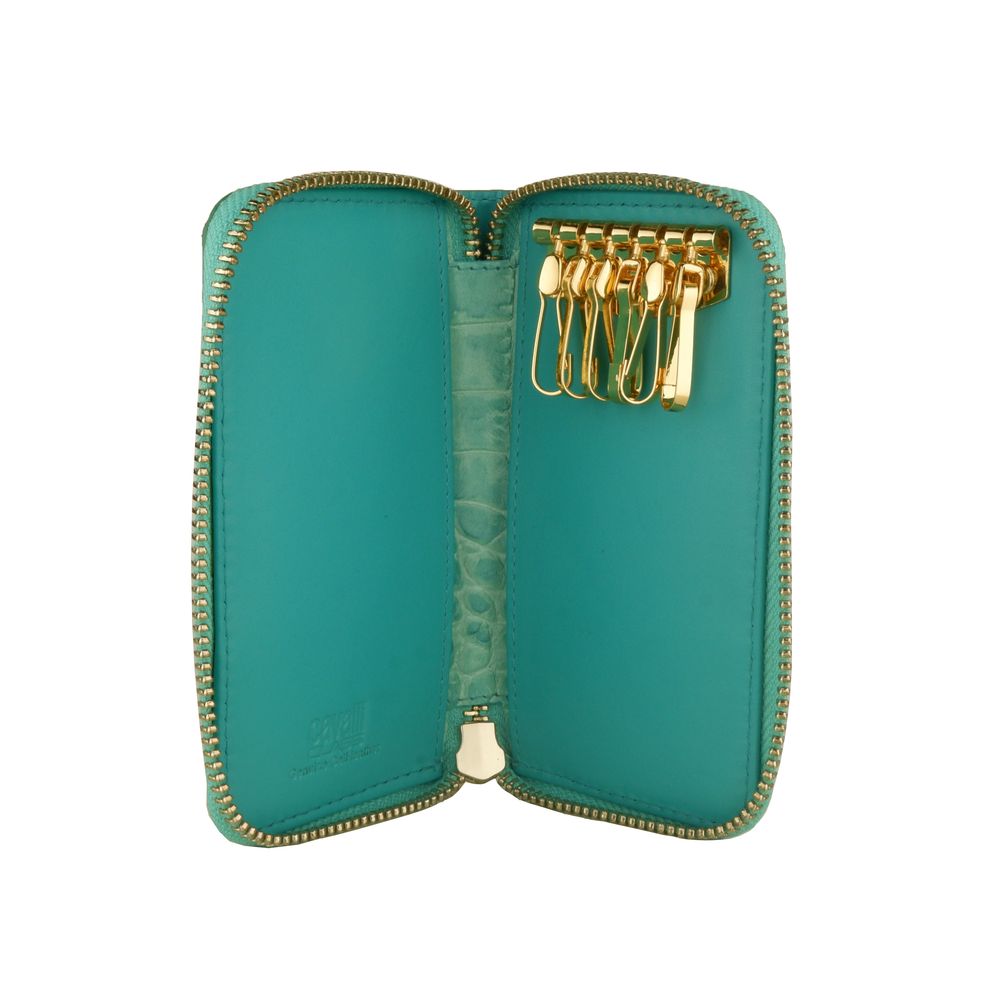 - Light Blue Calfskin Women Keychain