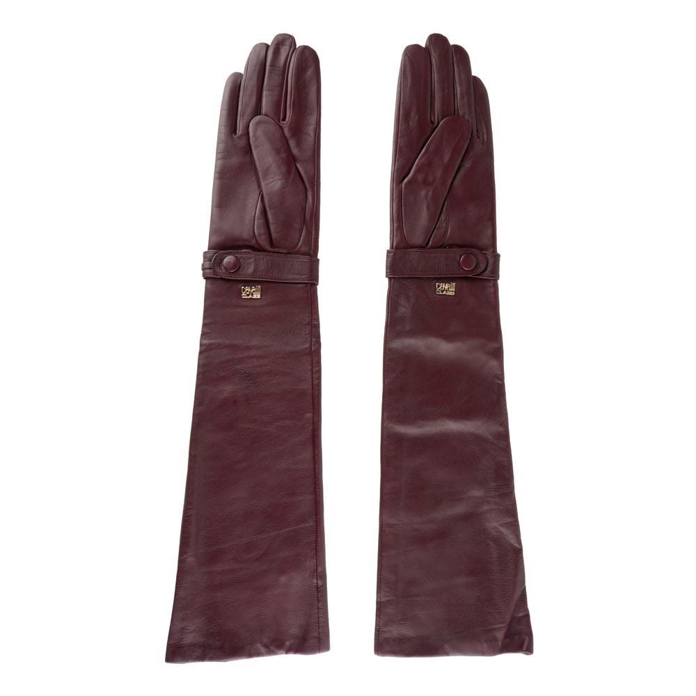 - Elegant Lambskin Leather Gloves In Radiant Pink
