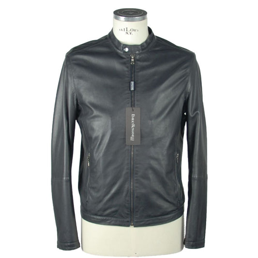 - Sapphire Elegance Leather Jacket