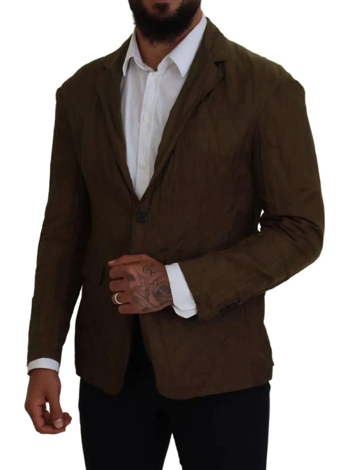 - Green Single Breasted Men Coat Blazer Jacket