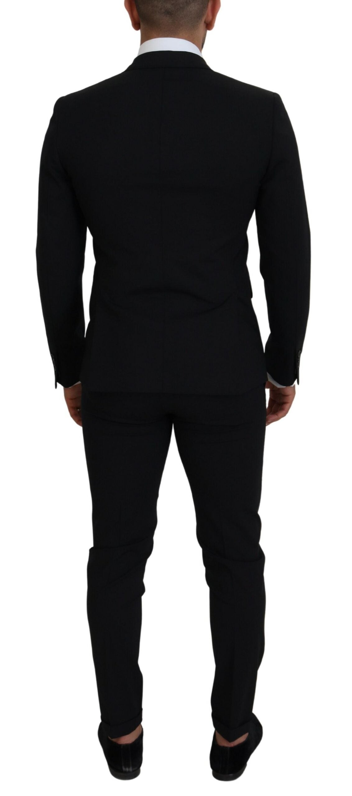 Black Wool Single Breasted 2 Piece LONDON Suit - The Luxe Alliance