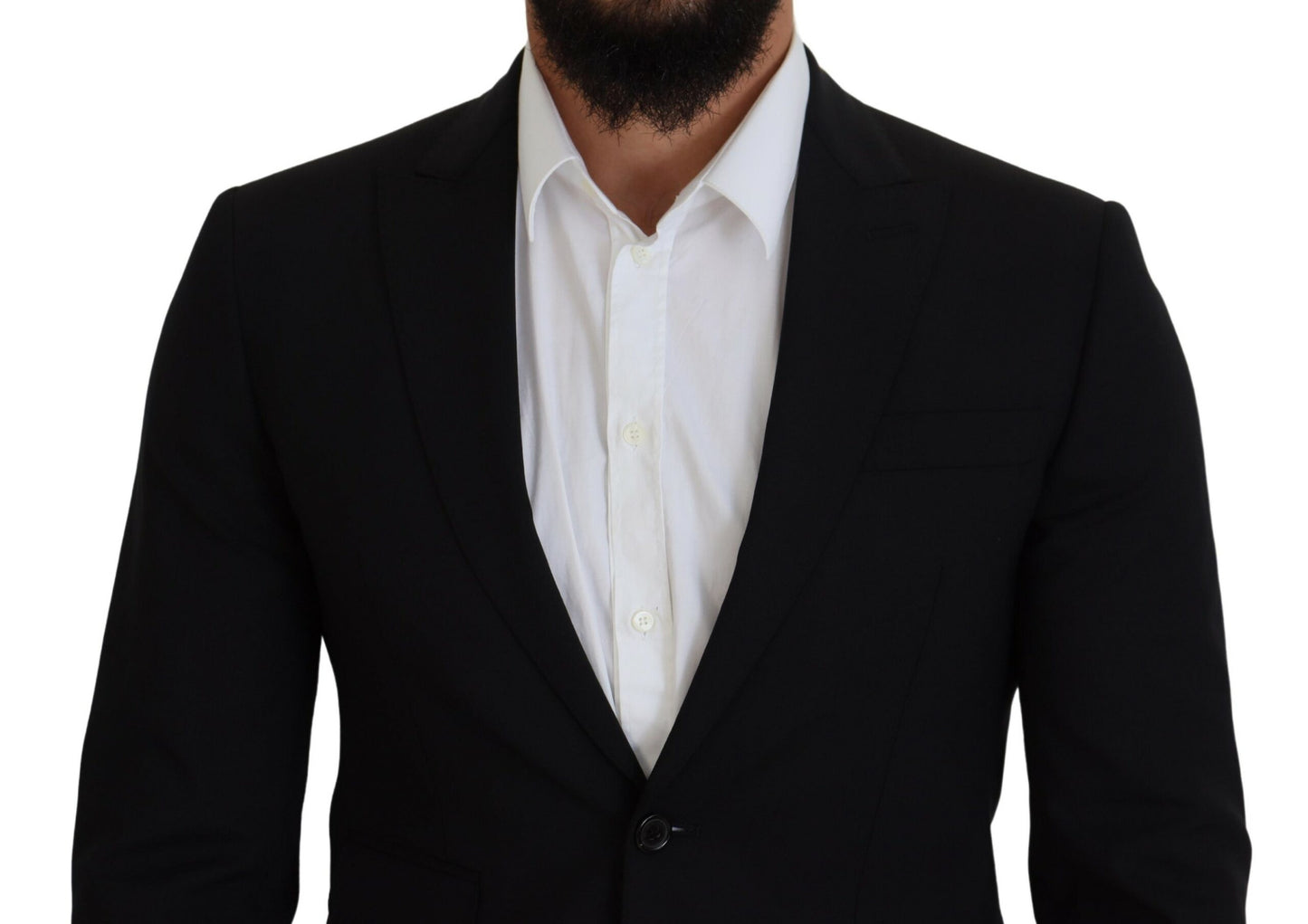 Black Wool Single Breasted 2 Piece LONDON Suit - The Luxe Alliance