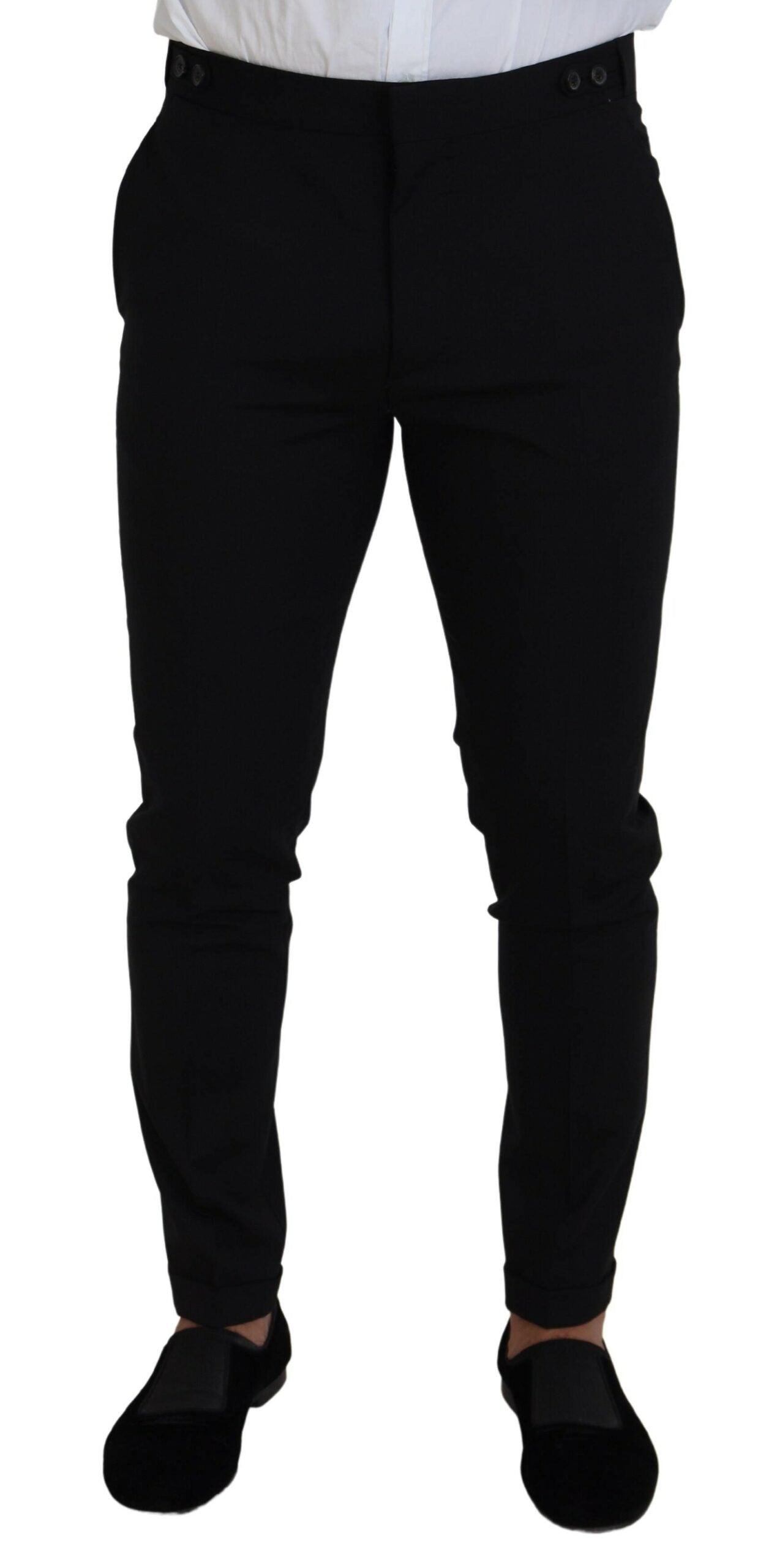 Black Wool Single Breasted 2 Piece LONDON Suit - The Luxe Alliance