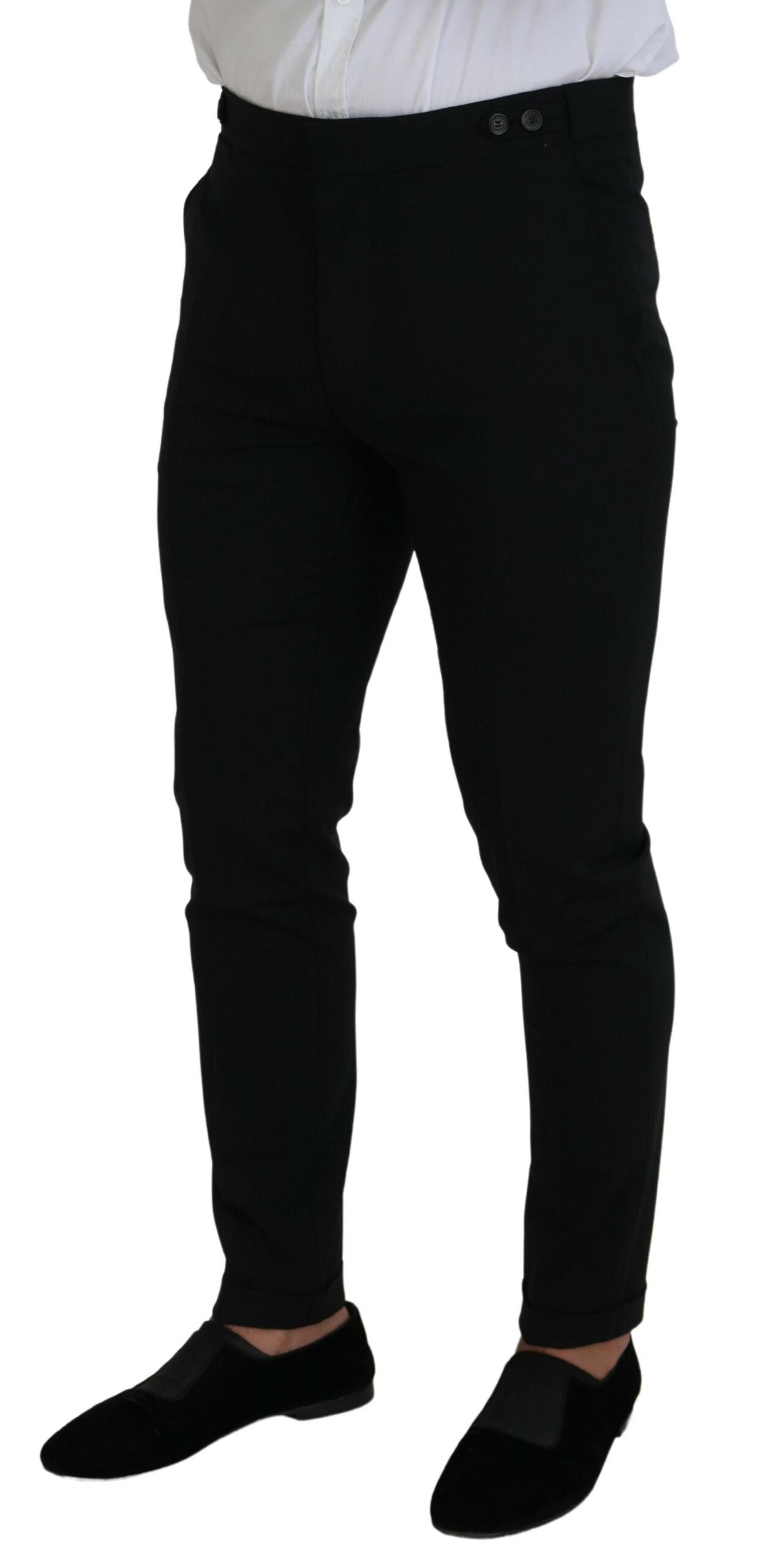 Black Wool Single Breasted 2 Piece LONDON Suit - The Luxe Alliance