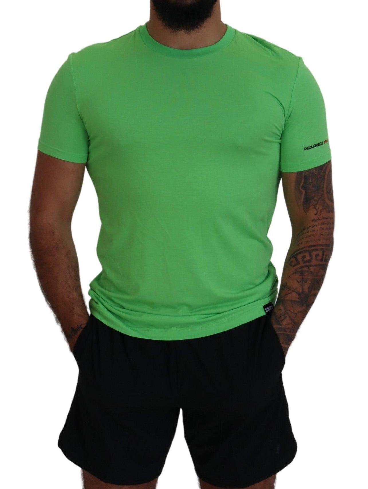 Green Modal Short Sleeves Crewneck T-shirt - The Luxe Alliance