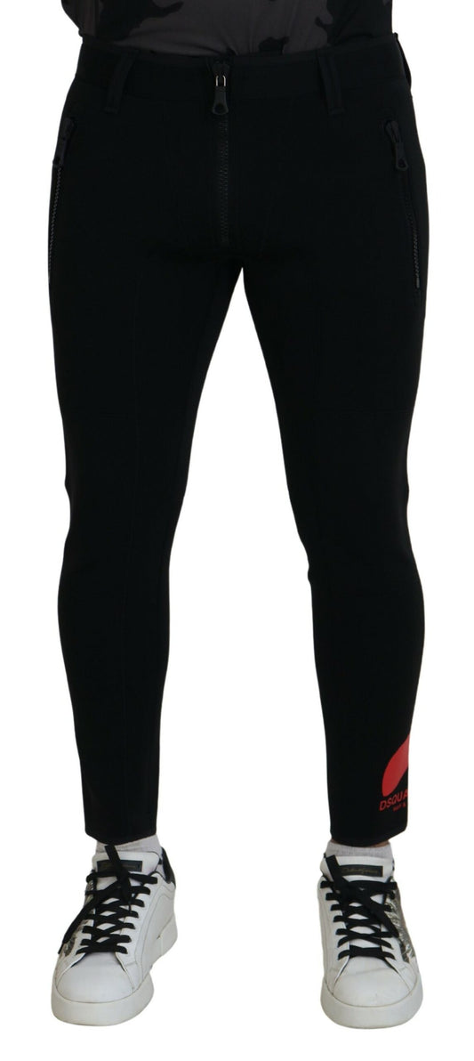 - Back Polyamide Slim Fit Logo Print Pants