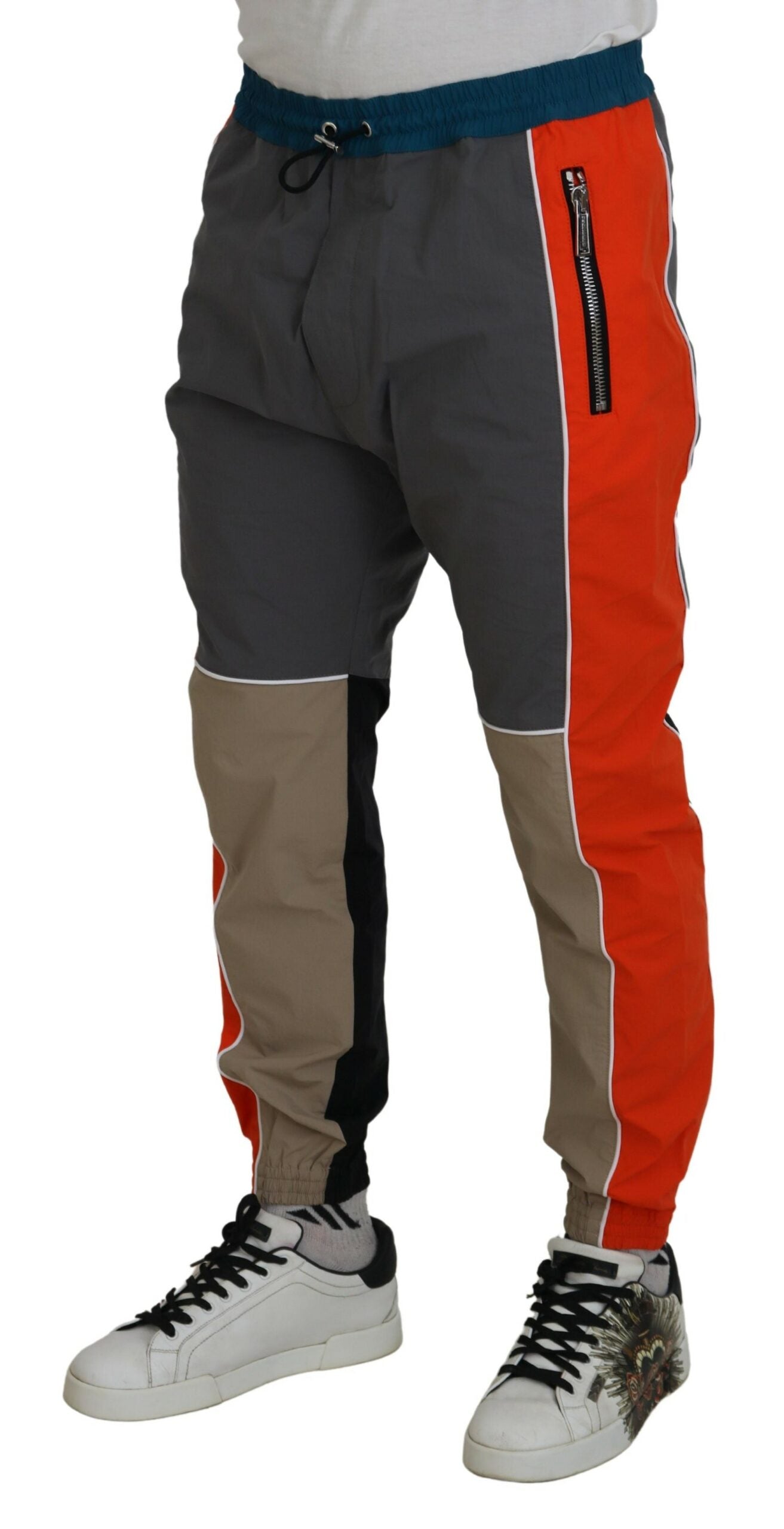 - Multicolor Patchwork Cotton Jogging Pants