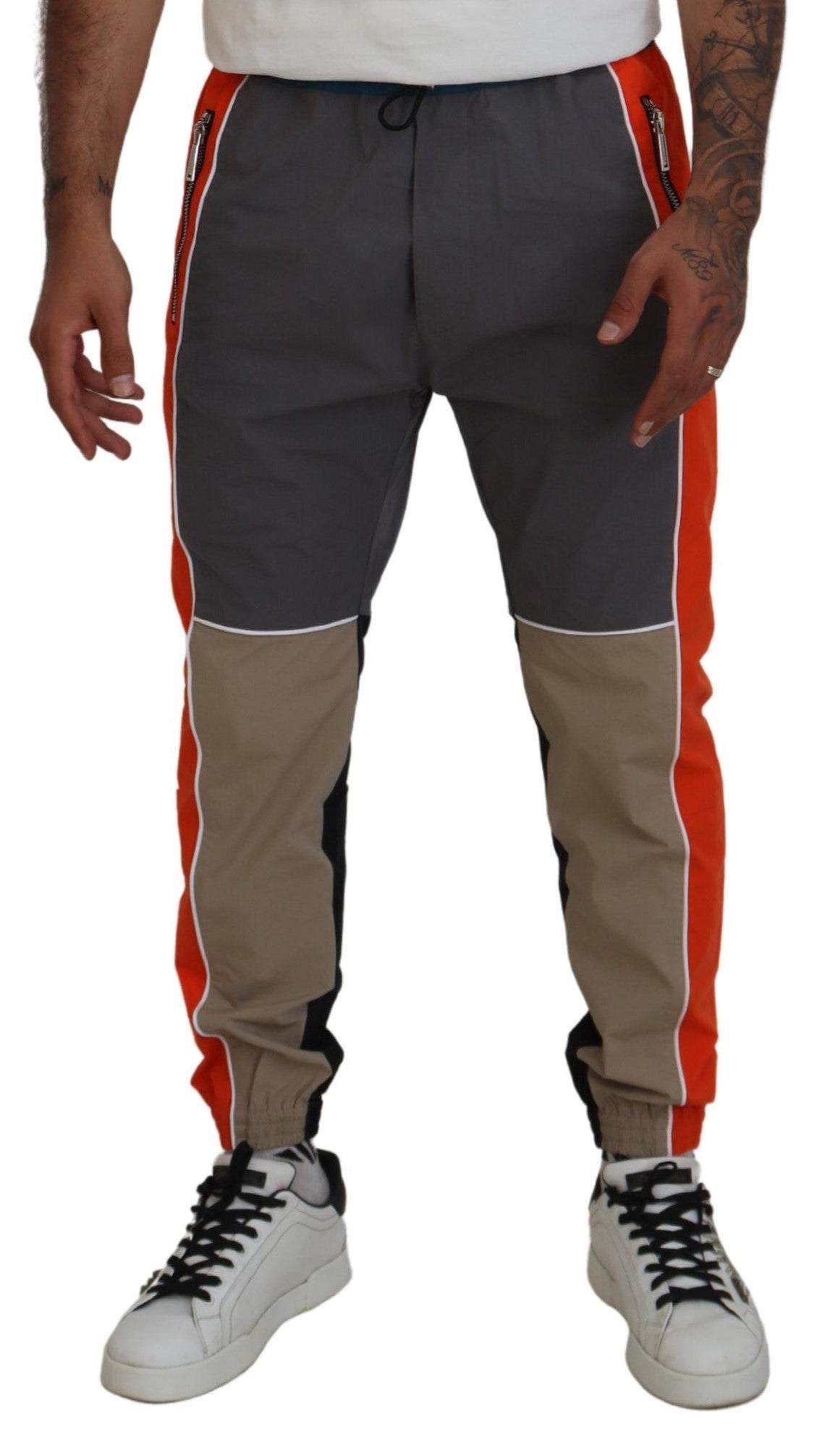 - Multicolor Patchwork Cotton Jogging Pants