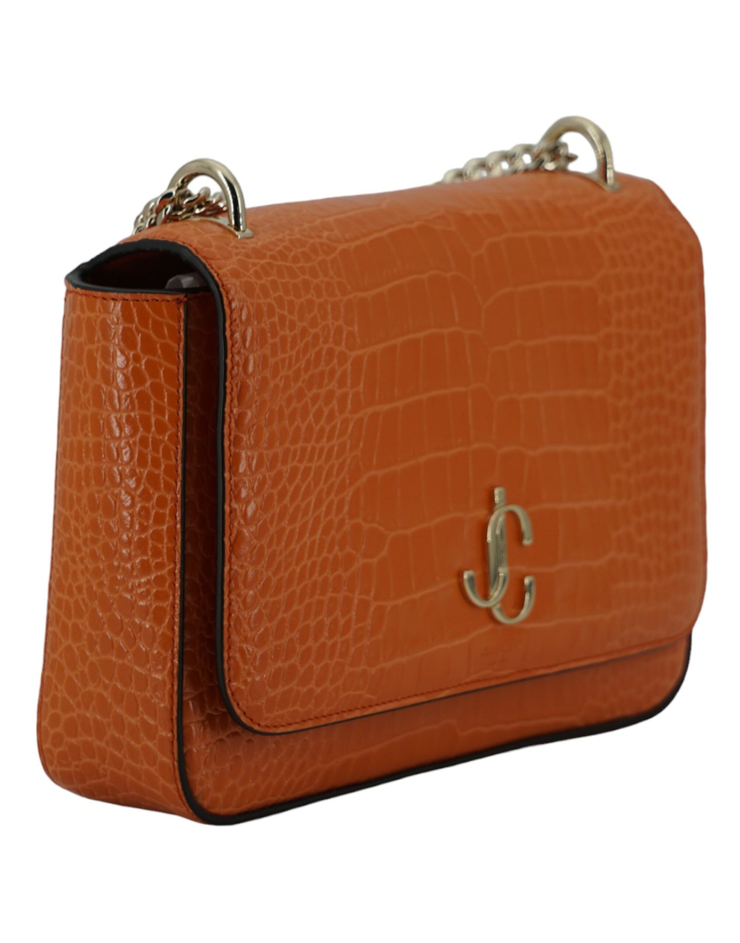 - Amber Orange Leather Shoulder Bag