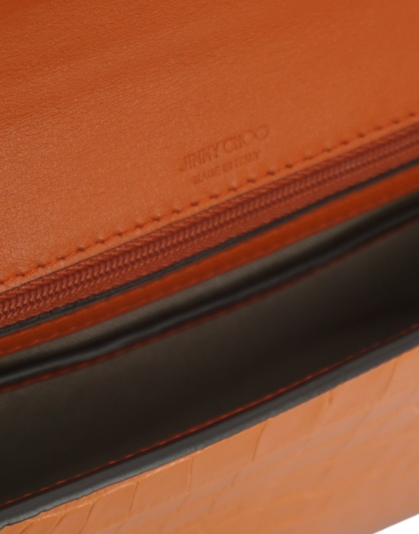 - Amber Orange Leather Shoulder Bag