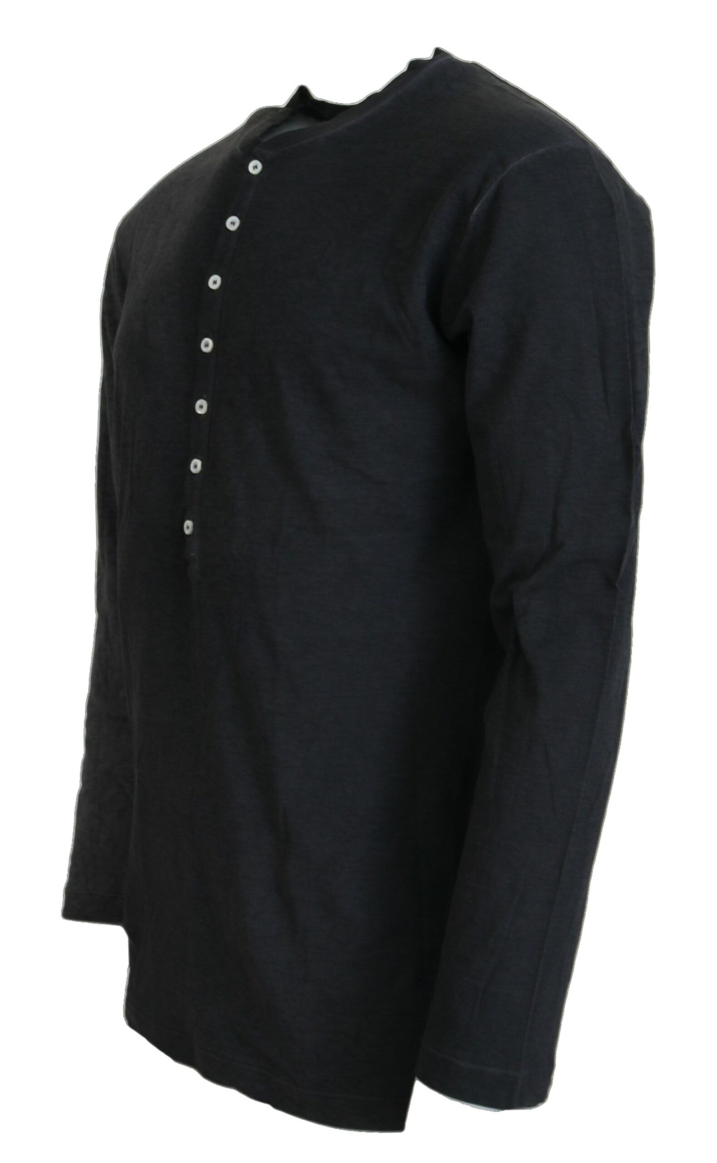 - Black Cotton Linen Long Sleeves Pullover Sweater