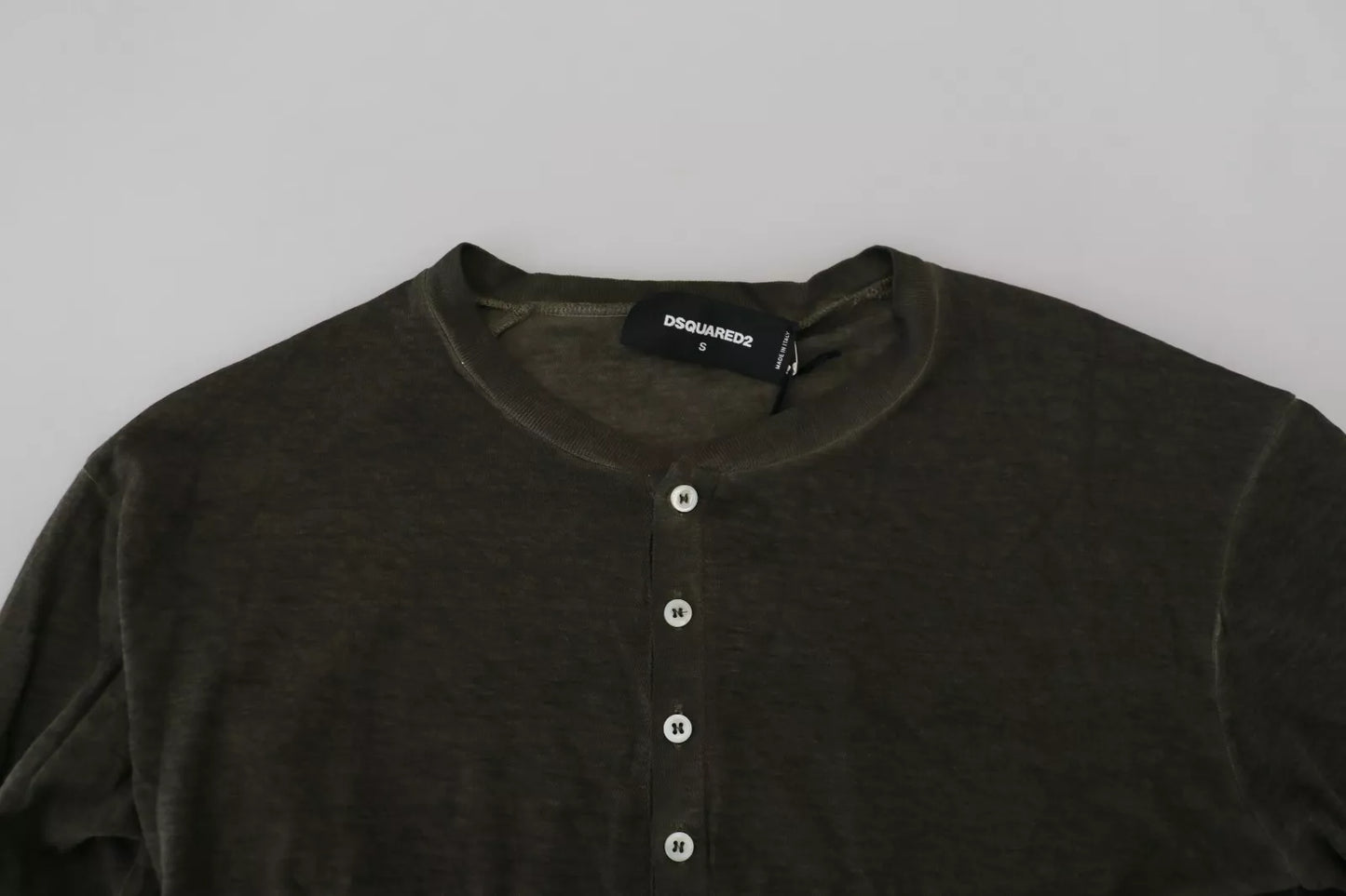 - Gray Cotton Linen Long Sleeves Pullover Sweater