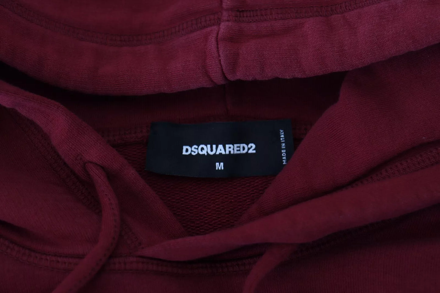 - Maroon Cotton Tattered Hooded Printed Pullover Sweater