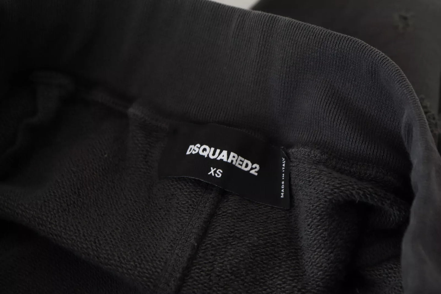 - Black Cotton Mid Waist Tattered Tapered Shorts