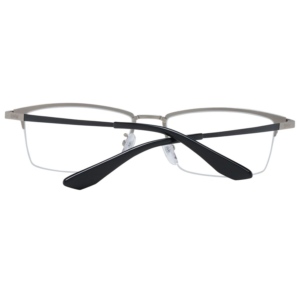 BMW Men's Optical Glasses – Black Half-Rim Frame, 55mm