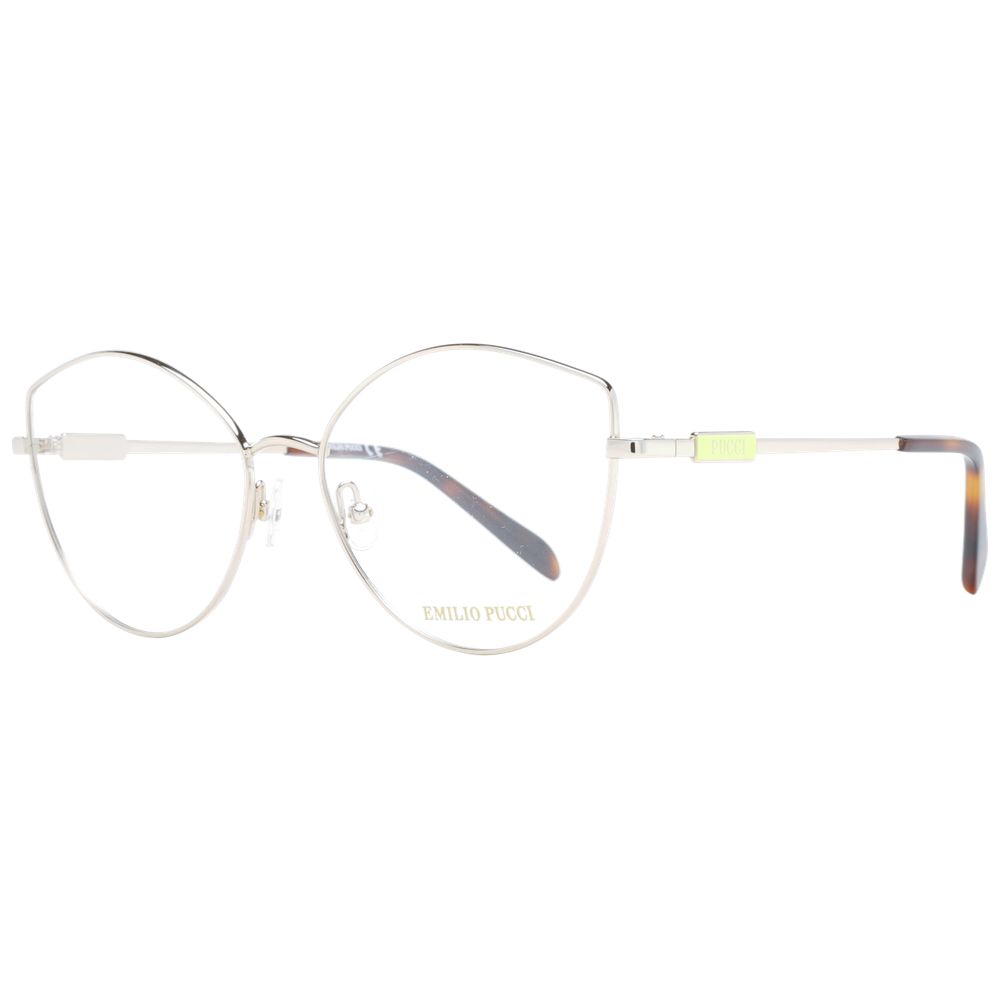 Emilio Pucci Women’s Optical Glasses – Silver Cat Eye Frame, 56mm