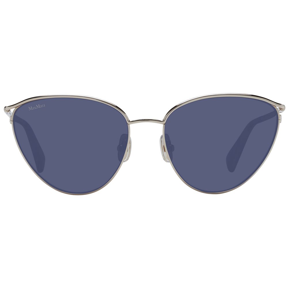 Max Mara Women's Sunglasses – Silver Cat Eye Frame with Grey Lenses, 56mm