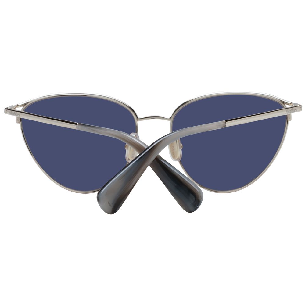Max Mara Women's Sunglasses – Silver Cat Eye Frame with Grey Lenses, 56mm
