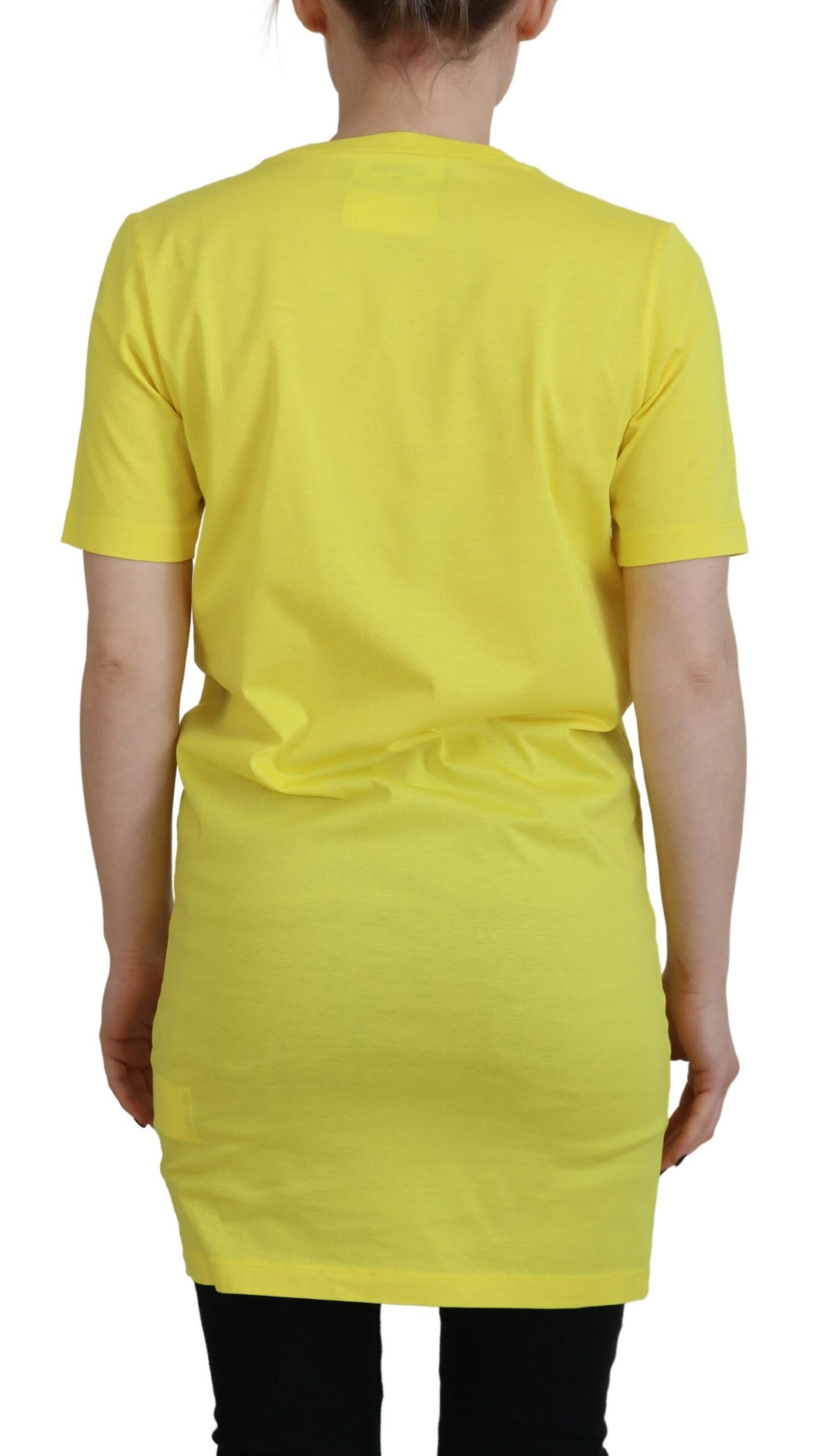 - Yellow CottonShiny Icon Renny Dress Crewneck T-shirt