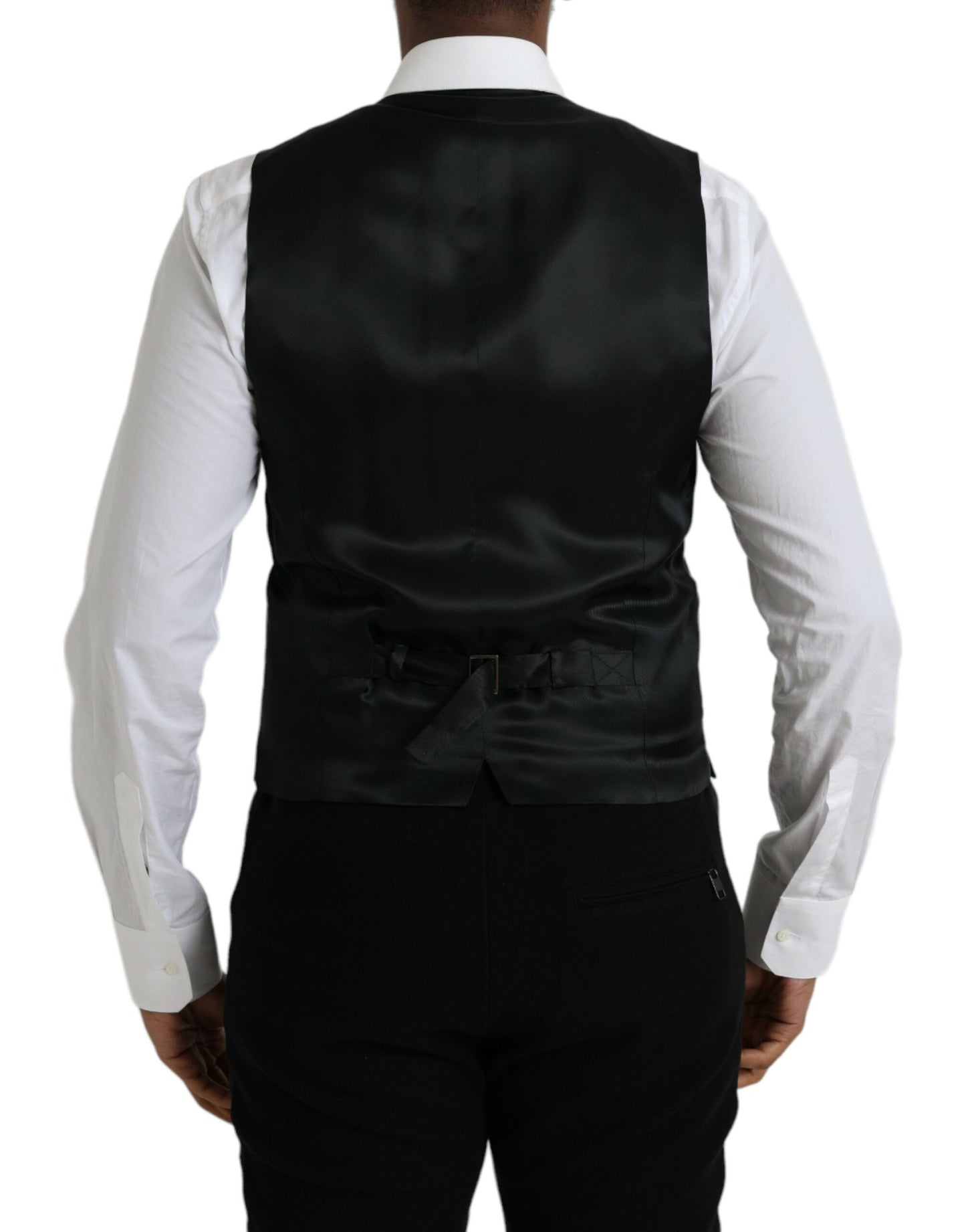 - Black Wool Formal Dress Waistcoat Vest