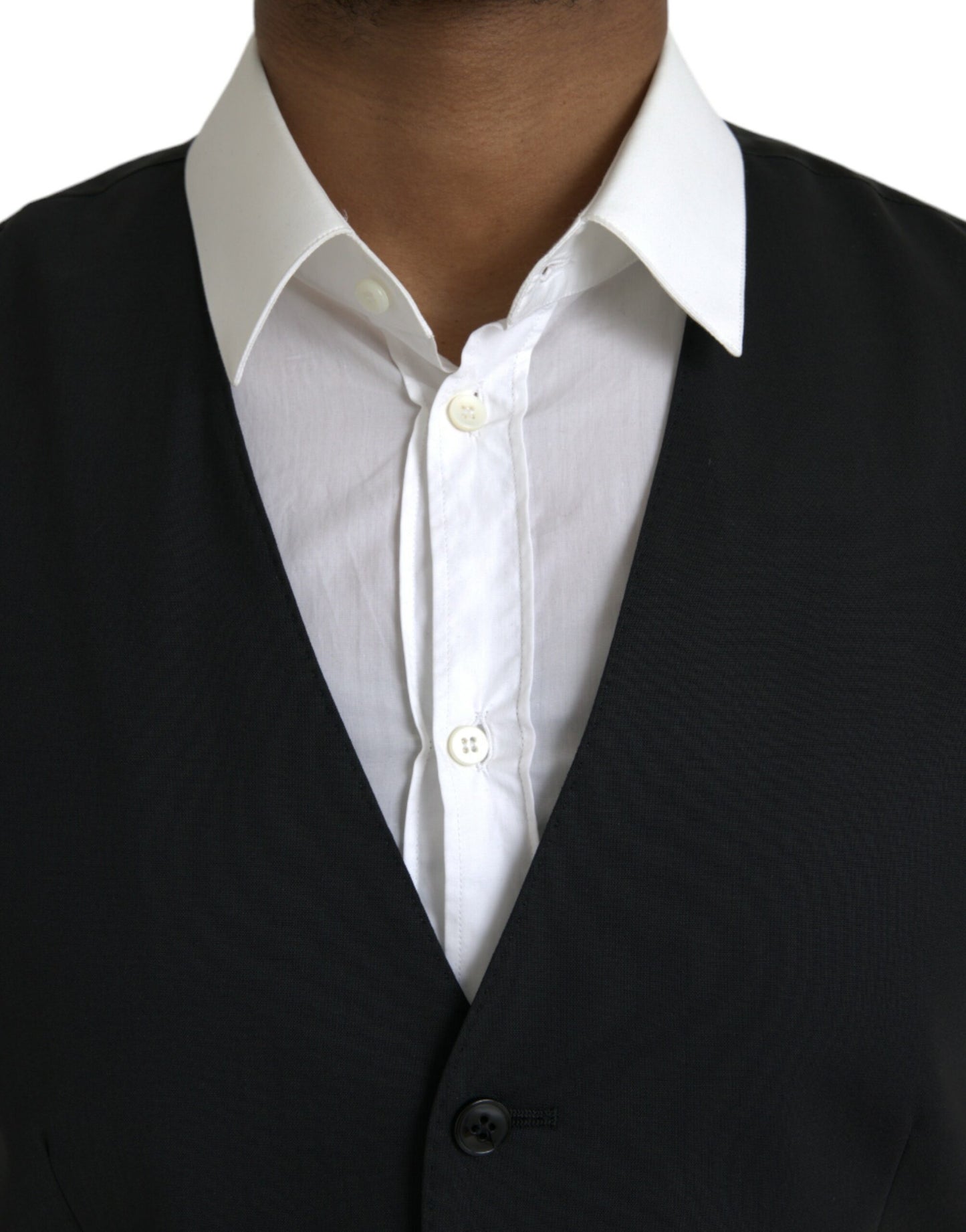- Black Wool Formal Dress Waistcoat Vest