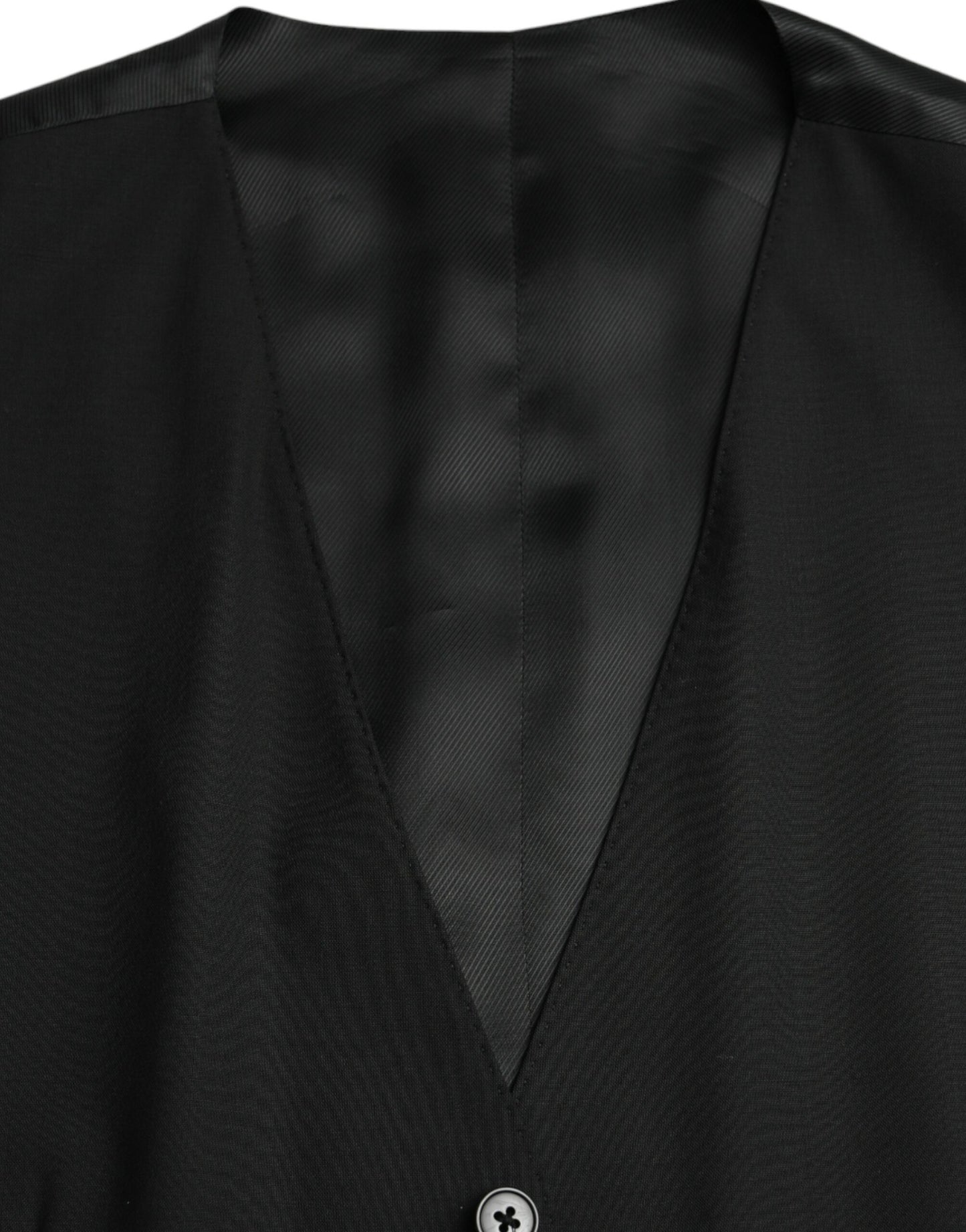 - Black Wool Formal Dress Waistcoat Vest