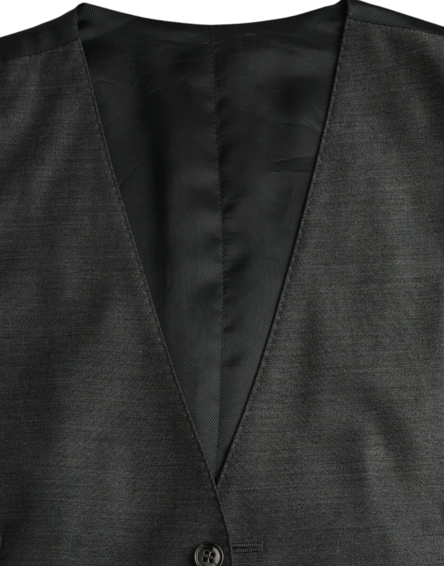 Dolce & Gabbana Gray Wool Formal Waistcoat Vest