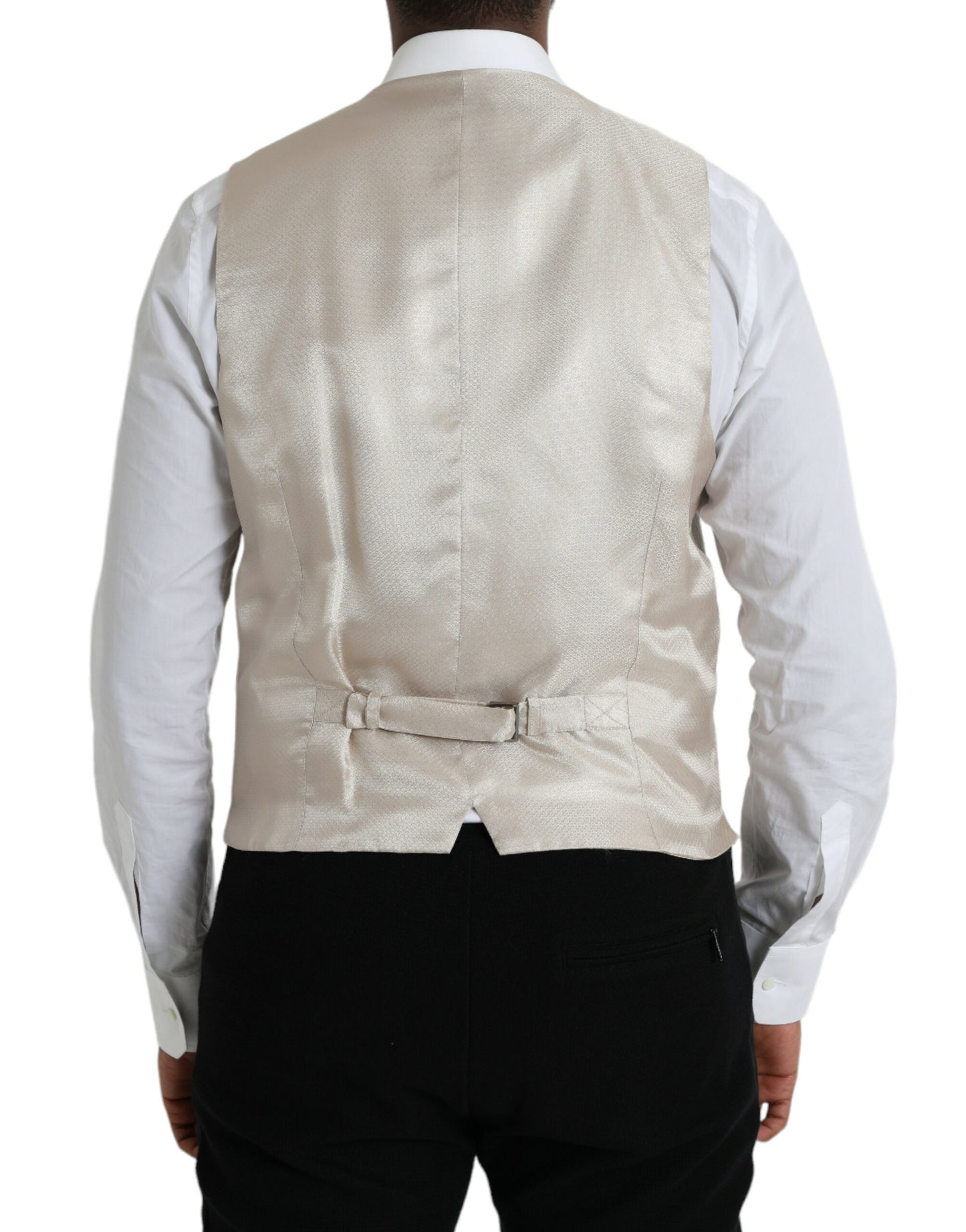 - Off White Cotton Waistcoat Dress Formal Vest