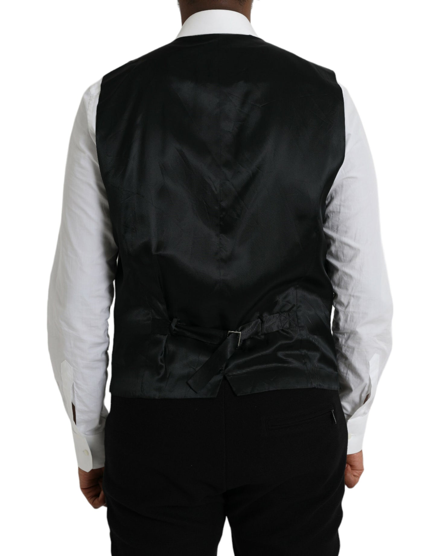 - Black Wool Waistcoat Dress Formal Vest