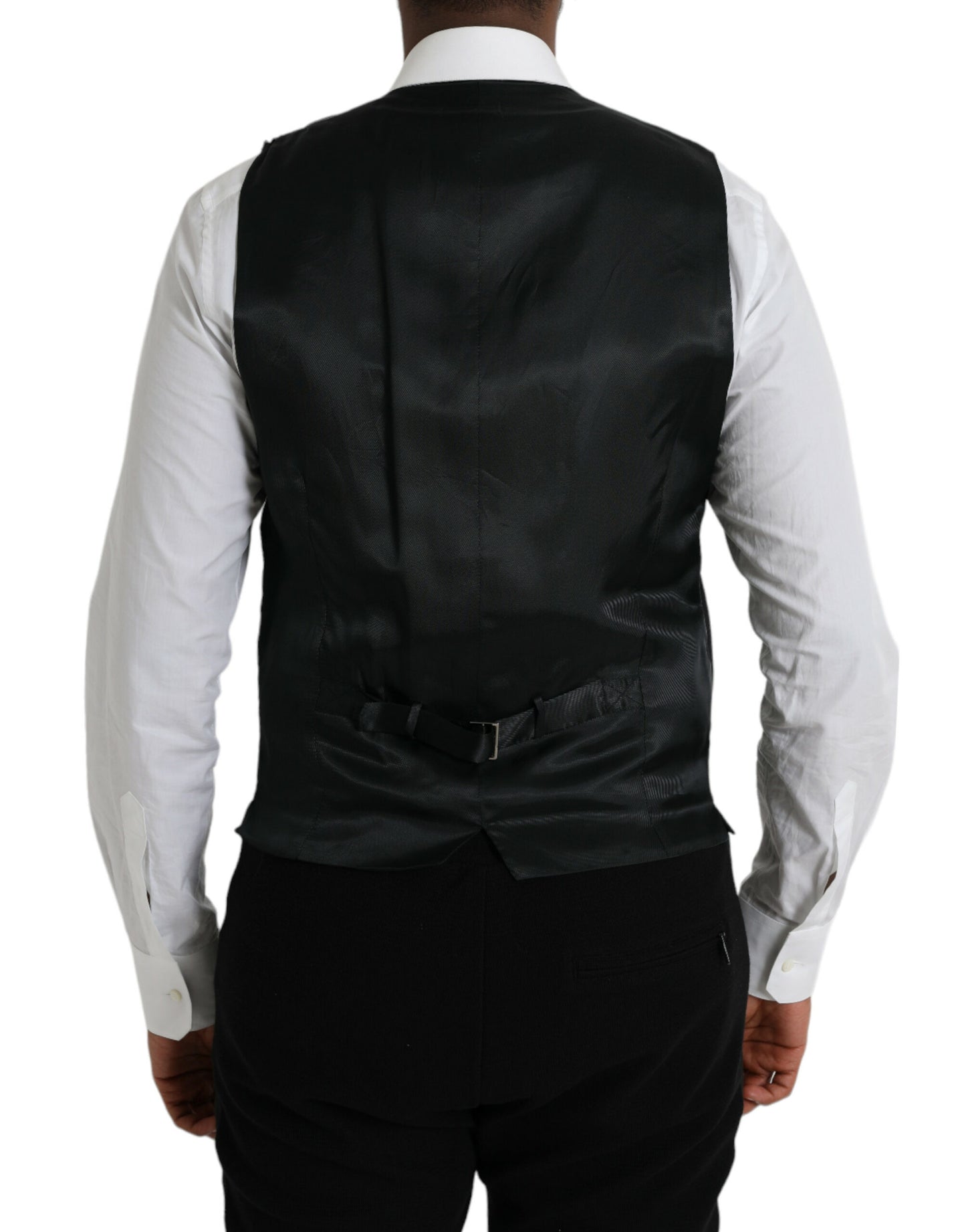 - Black Cotton Waistcoat Dress Formal Vest