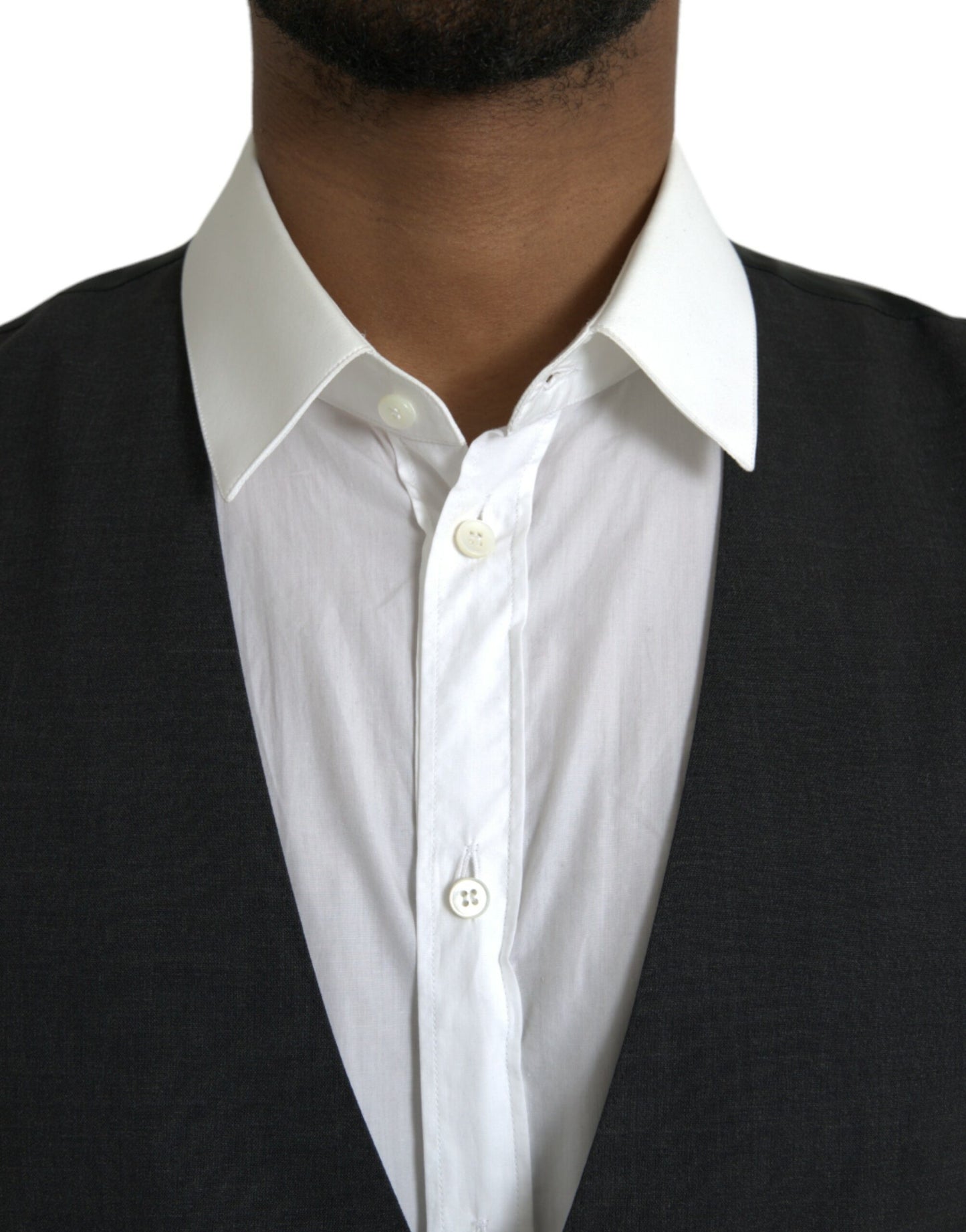 - Black Cotton Waistcoat Dress Formal Vest