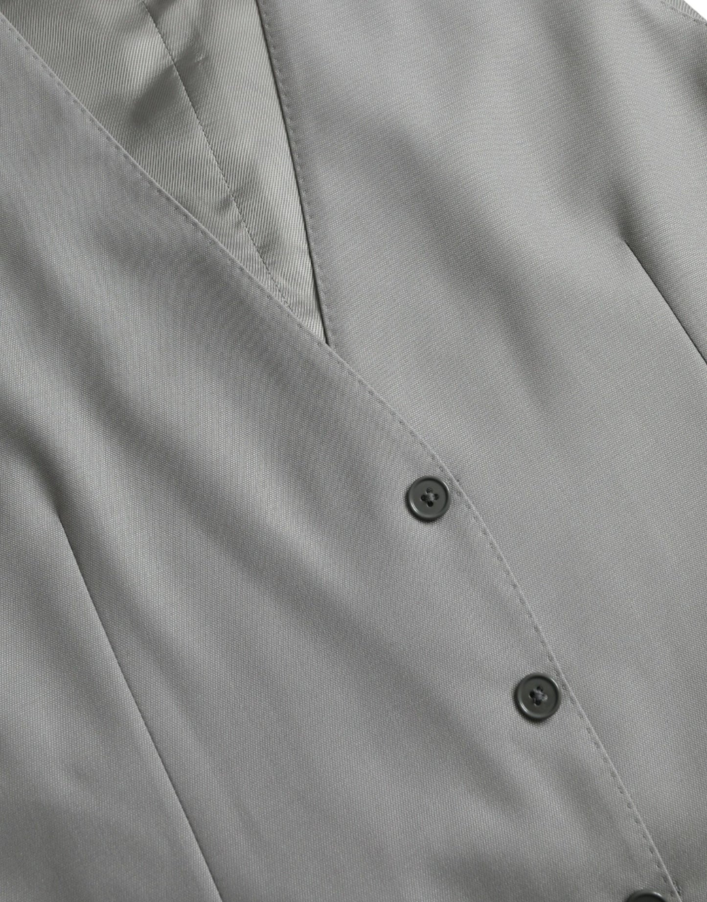 - Light Gray Wool Formal Dress Waistcoat Vest