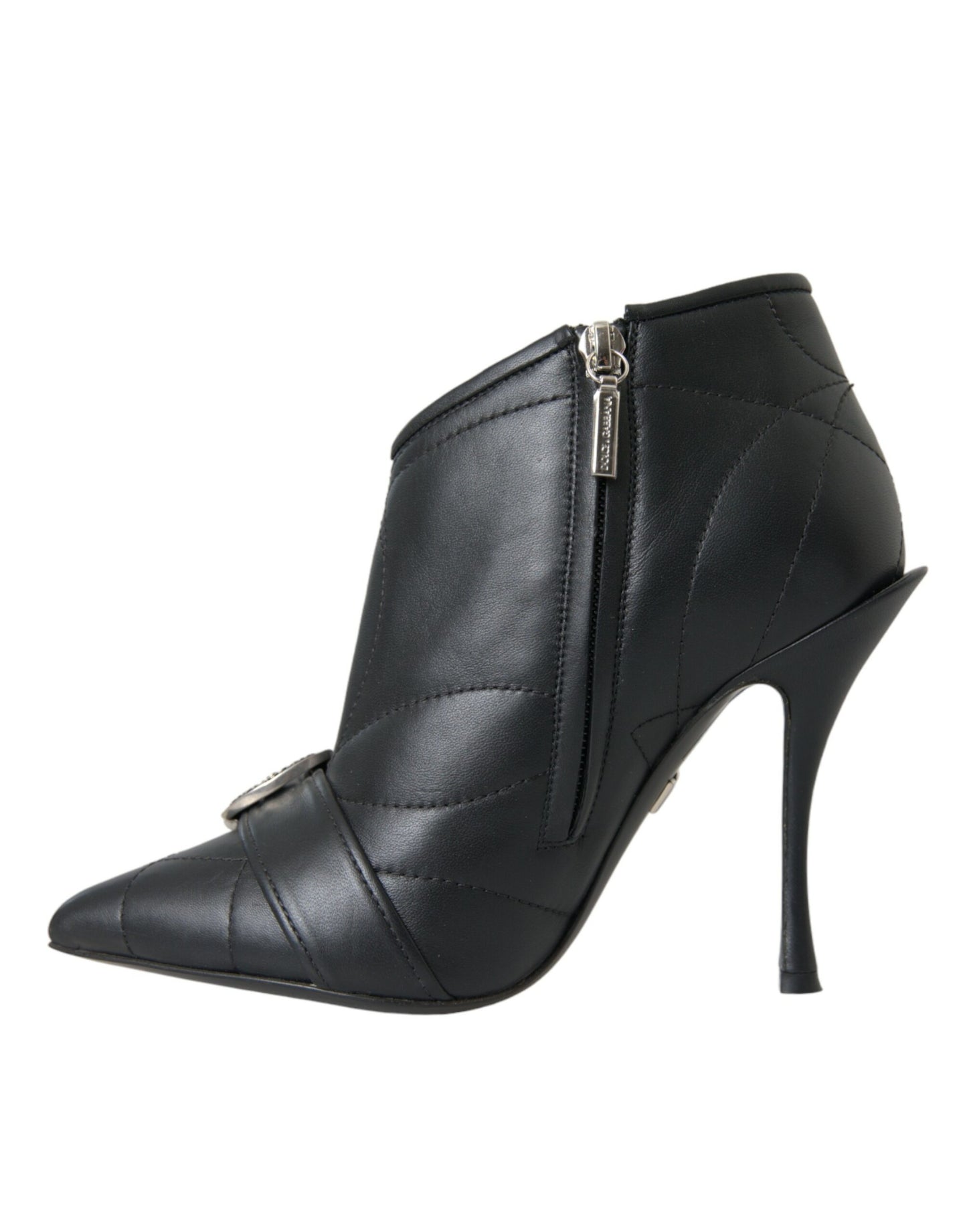 - Black Devotion Quilted Buckled Boots Shoes