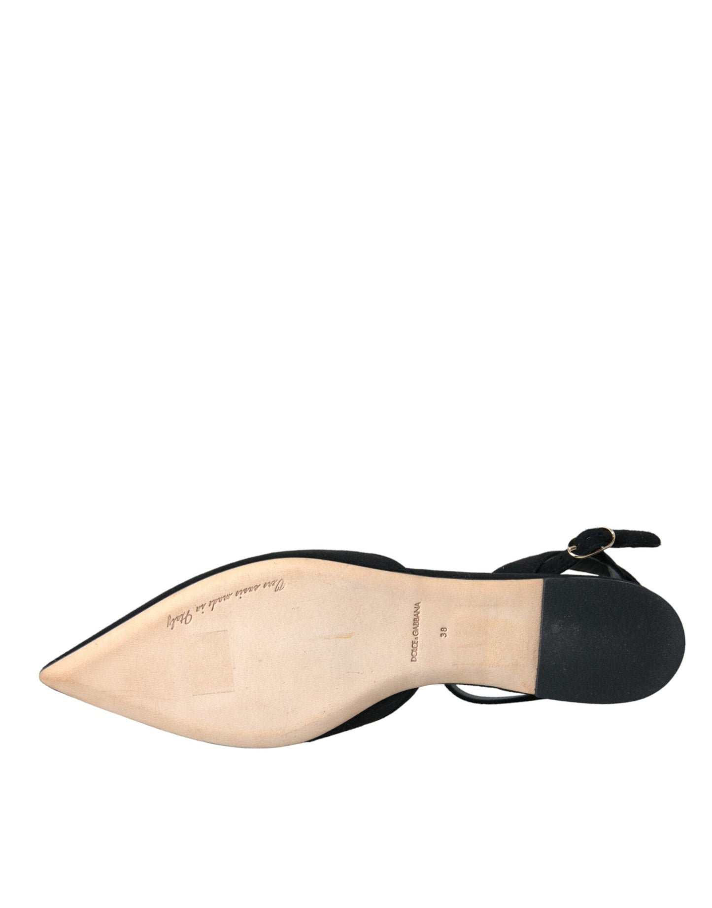 - Black Leather Crystal Slingback Sandals Shoes