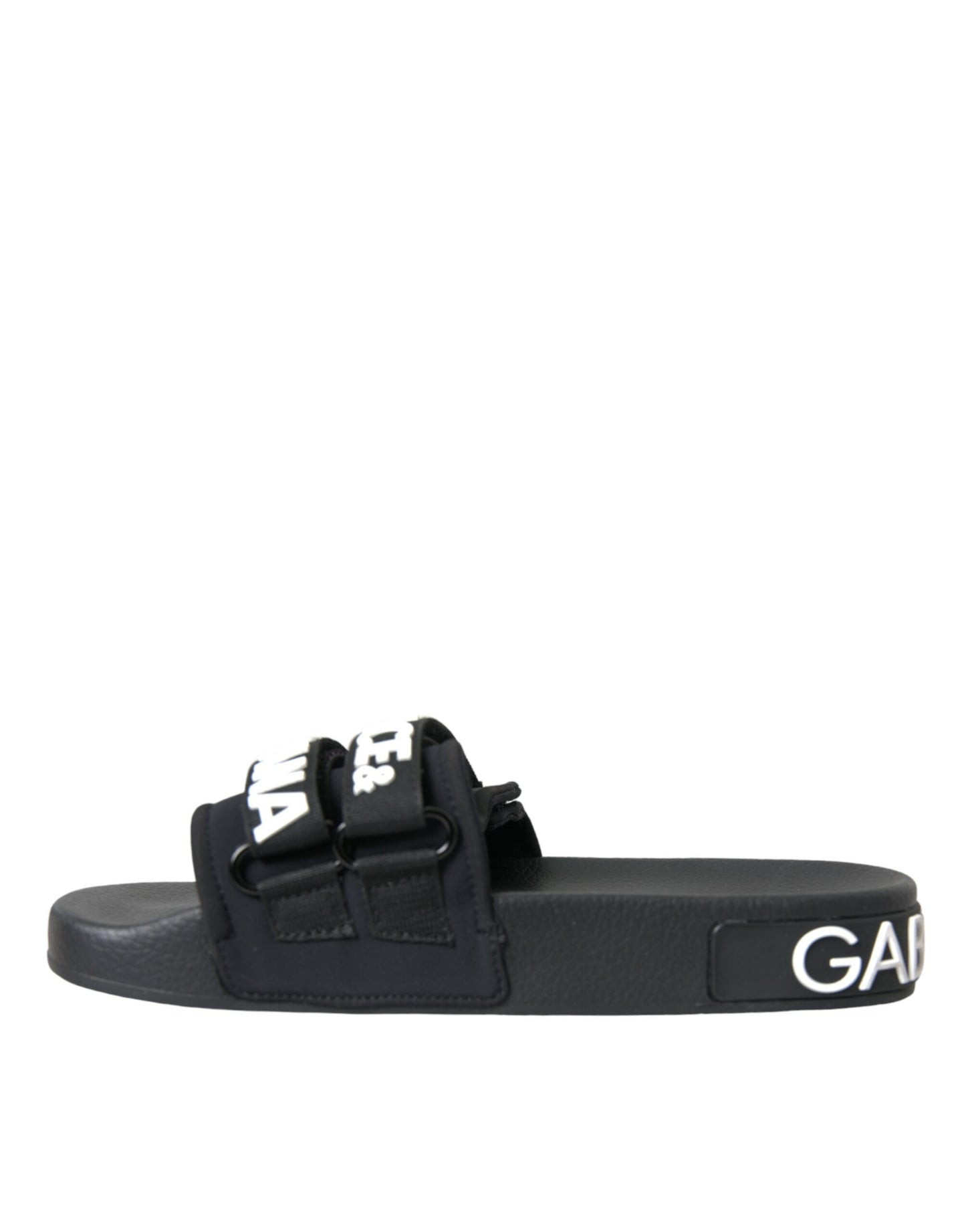 - Black Neoprene Slides Flats Beachwear Shoes