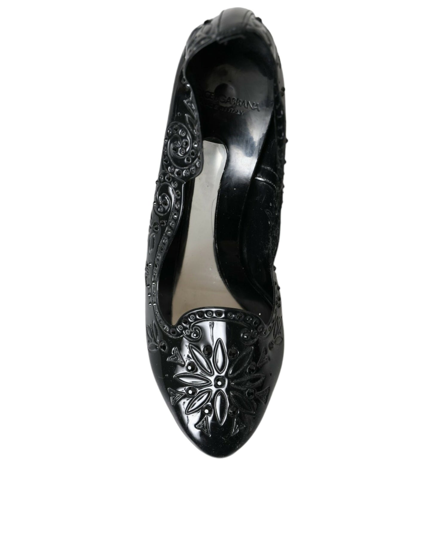 Black Crystal CINDERELLA Heels Pumps Shoes - The Luxe Alliance