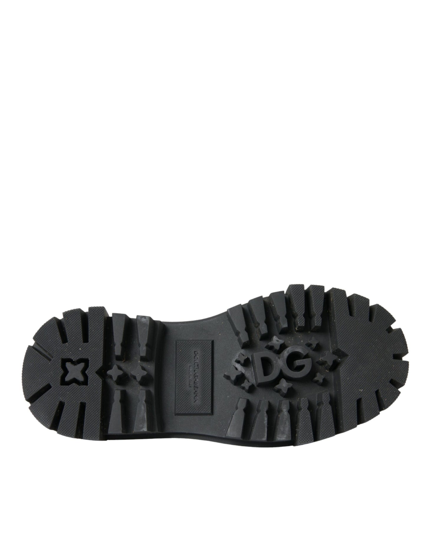 - Black Leather Trekking Derby Embellished Shoes